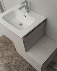 Mobile bagno sospeso Giava con cassettiera, 90 cm e specchio