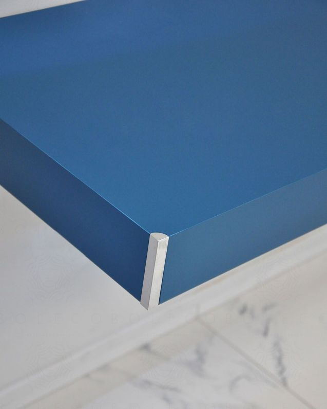 Mensolone bagno 90 cm blu avio completo di staffe regolabili e Mensolone bagno 90 cm blu avio completo di staffe regolabili e