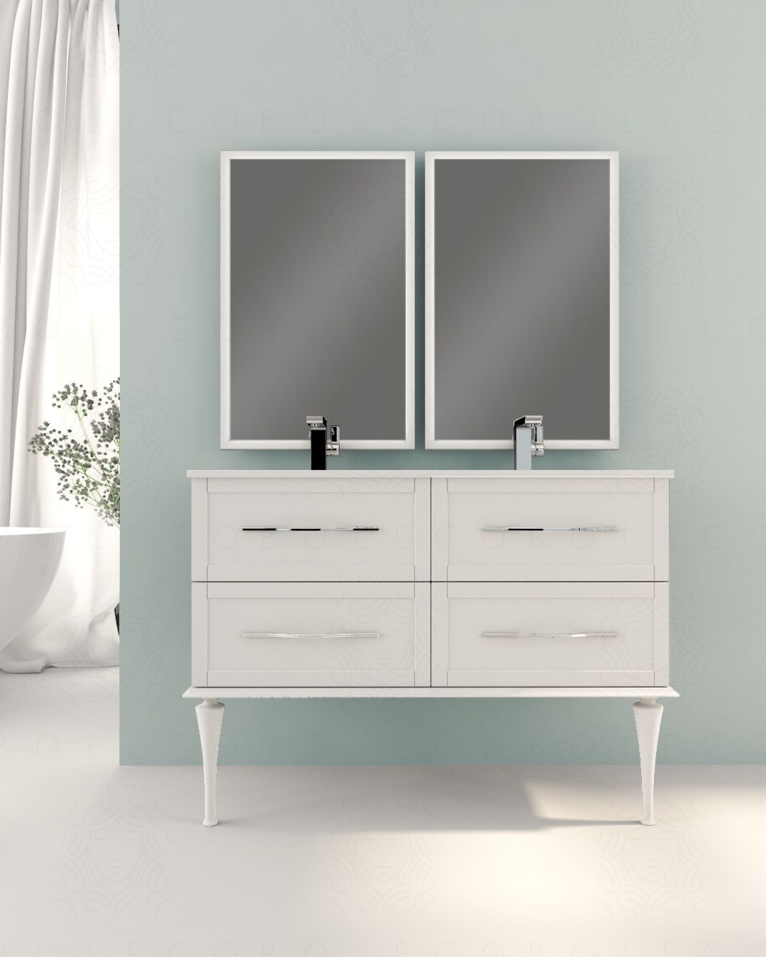 Mobile bagno sospeso Alba con lavabo in ceramica, 120 cm Mobile bagno sospeso Alba con lavabo in ceramica, 120 cm