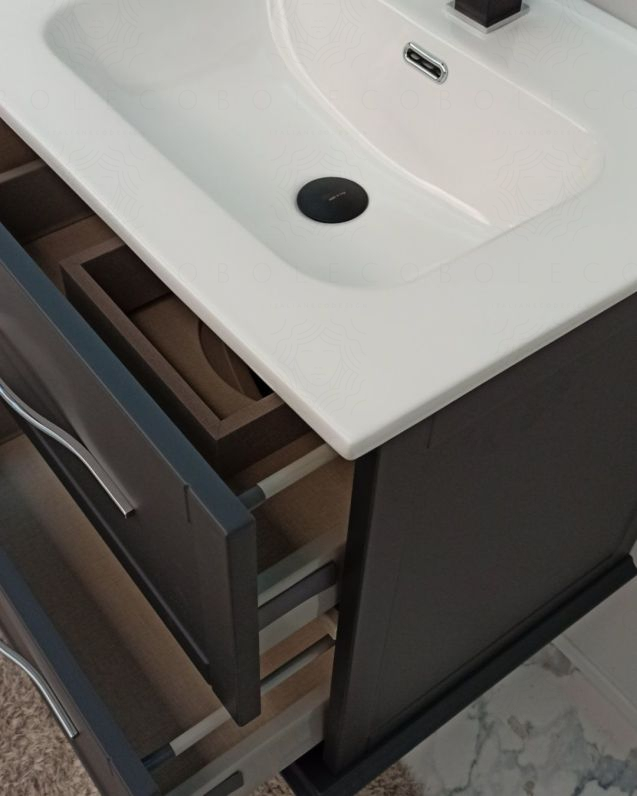 Mobile bagno sospeso Alba con 4 cassetti e doppio lavabo - 120