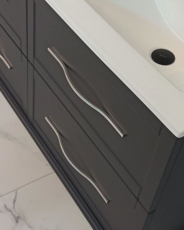 Mobile bagno sospeso Alba con 4 cassetti e doppio lavabo - 120