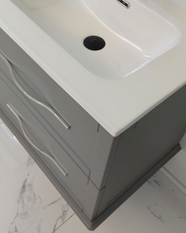 Mobile bagno sospeso Alba con 4 cassetti e doppio lavabo - 120