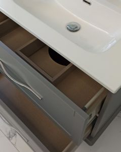Mobile bagno sospeso Alba con 4 cassetti e doppio lavabo - 120