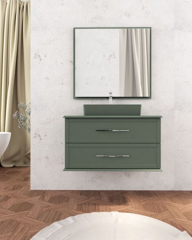 Mobile bagno sospeso 100 cm con cassetti e top - Alba Mobile bagno sospeso 100 cm con cassetti e top - Alba