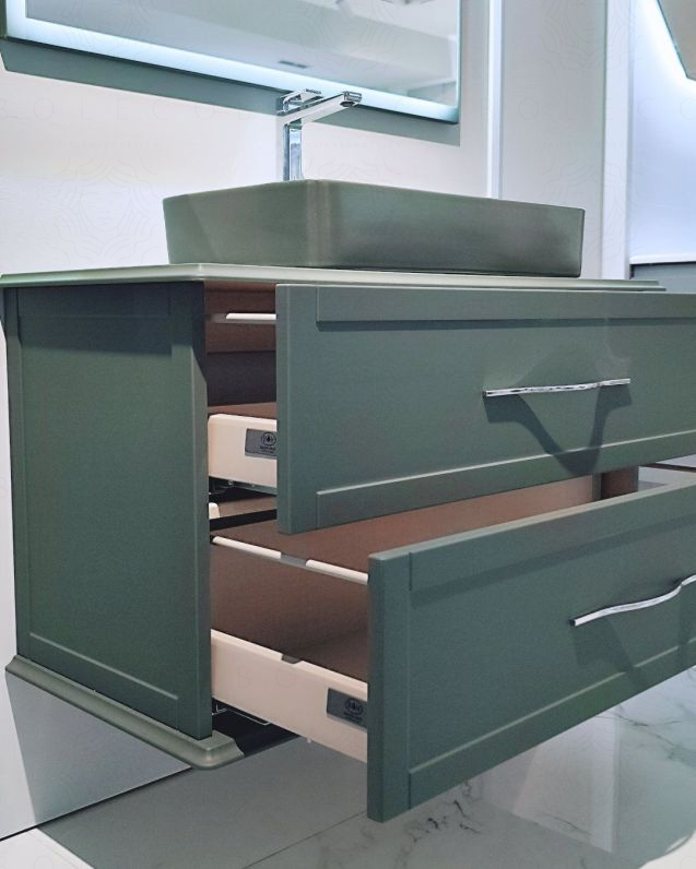 Mobile bagno sospeso 100 cm con cassetti e top - Alba Mobile bagno sospeso 100 cm con cassetti e top - Alba