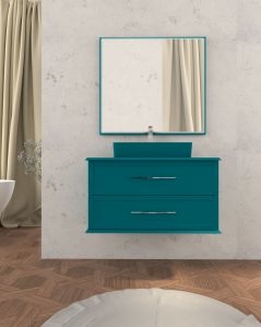 Mobile bagno sospeso 100 cm con cassetti e top - Alba