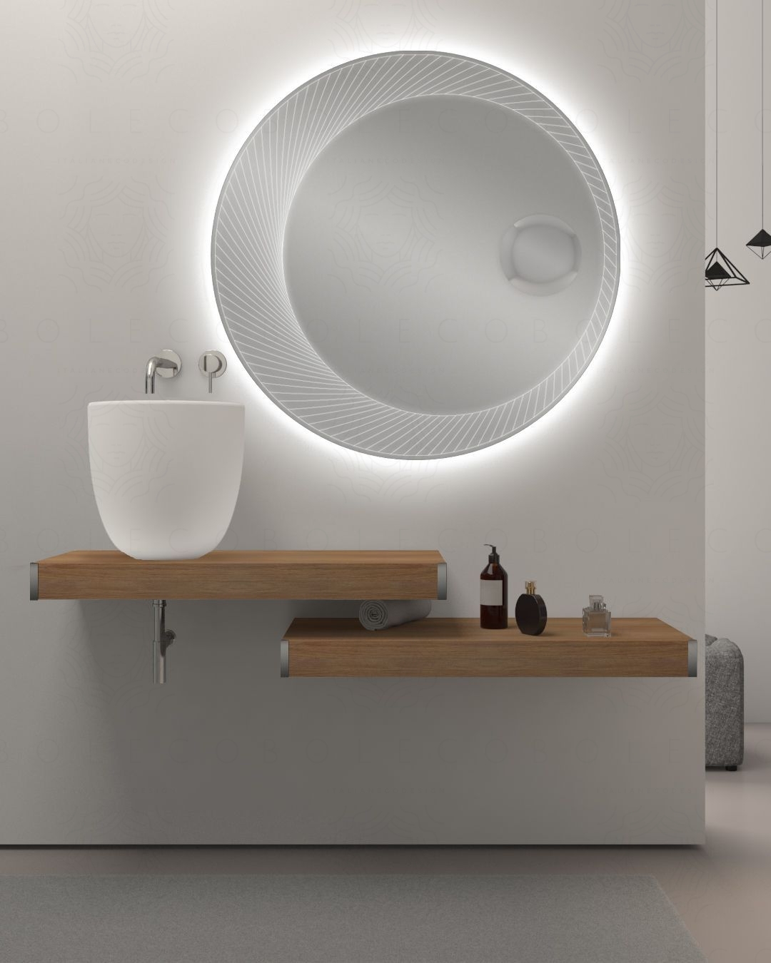 Mensolone bagno da cm.90, completo di staffe regolabili, lavabo Mensolone bagno da cm.90, completo di staffe regolabili, lavabo