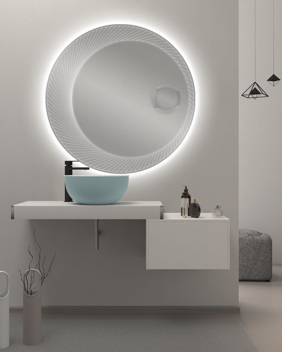 Mensolone bagno da cm.100 a cm.140, completo di staffe Mensolone bagno da cm.100 a cm.140, completo di staffe