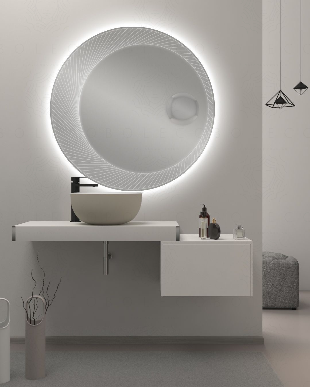 Mensolone bagno da cm.100 a cm.140, completo di staffe Mensolone bagno da cm.100 a cm.140, completo di staffe