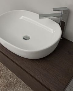 COMP. GIAVA 100CM C/TOP + LAV. APPOGGIO CERAMICA