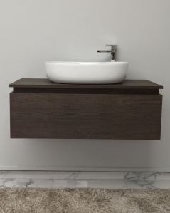 COMP. GIAVA 100CM C/TOP + LAV. APPOGGIO CERAMICA