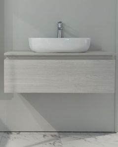 COMP. GIAVA 100CM C/TOP + LAV. APPOGGIO CERAMICA