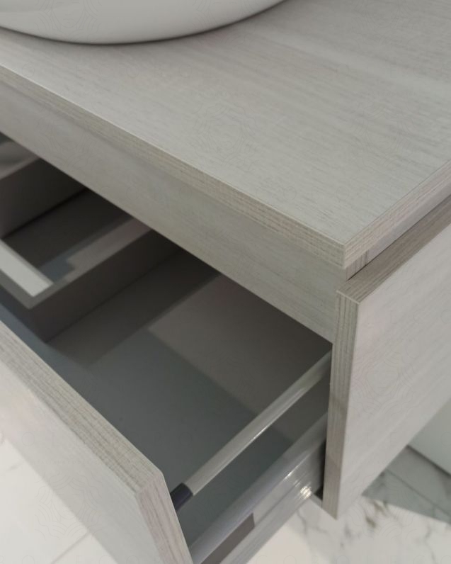 COMP. GIAVA 100CM C/TOP + LAV. APPOGGIO CERAMICA