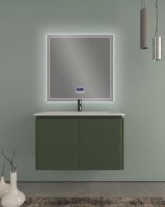 Mobile bagno sospeso 94 cm con cassetti e lavabo in resina -
