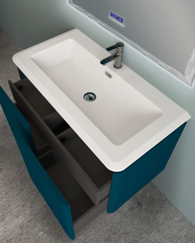 Mobile bagno sospeso Zoe 120 cm completo di specchio led Mobile bagno sospeso Zoe 120 cm completo di specchio led