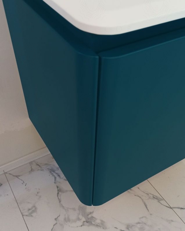 Mobile bagno sospeso 94 cm con cassetti e lavabo in resina - Mobile bagno sospeso 94 cm con cassetti e lavabo in resina -