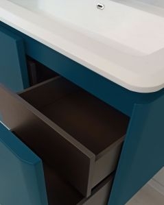 Mobile bagno sospeso 94 cm con cassetti e lavabo in resina -