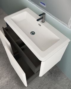 Mobile bagno sospeso Zoe 120 cm completo di specchio led