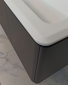 Mobile bagno sospeso 140 cm con cassetti e lavabo in resina -