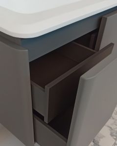 Mobile bagno sospeso 140 cm con cassetti e lavabo in resina -