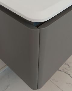 Mobile bagno sospeso 140 cm con cassetti e lavabo in resina -