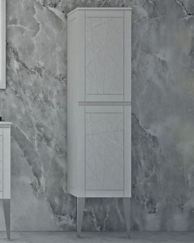 Colonna bagno Beverly cm 40x172 con 2 ante e piedini Colonna bagno Beverly cm 40x172 con 2 ante e piedini