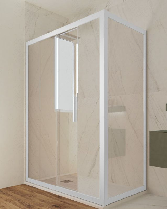 Box doccia angolare cm 70x140 con anta 1 anta scorrevole –