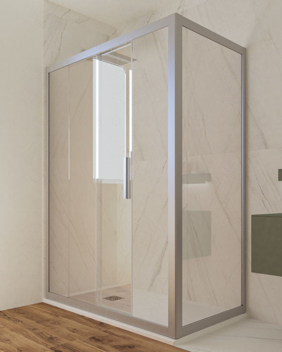 Box doccia angolare cm 70x140 con anta 1 anta scorrevole – Box doccia angolare cm 70x140 con anta 1 anta scorrevole –