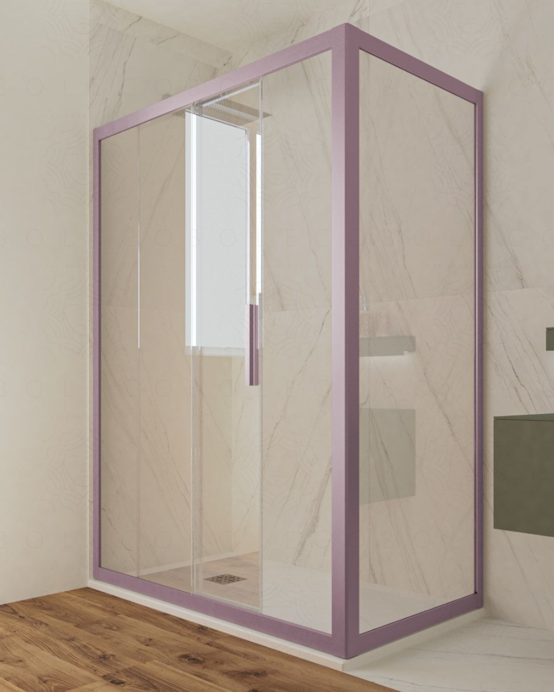 Box doccia angolare cm 70x140 con anta 1 anta scorrevole – Box doccia angolare cm 70x140 con anta 1 anta scorrevole –