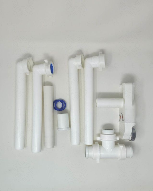 Sifone universale salvaspazio per mobile bagno doppio lavabo Sifone universale salvaspazio per mobile bagno doppio lavabo