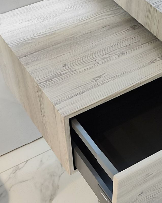 Cassettiera 50 cm rovere grigio con 1 cassetto per Mensolone Cassettiera 50 cm rovere grigio con 1 cassetto per Mensolone