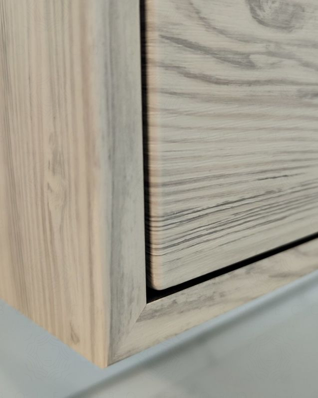 Cassettiera 50 cm rovere grigio con 1 cassetto per Mensolone Cassettiera 50 cm rovere grigio con 1 cassetto per Mensolone