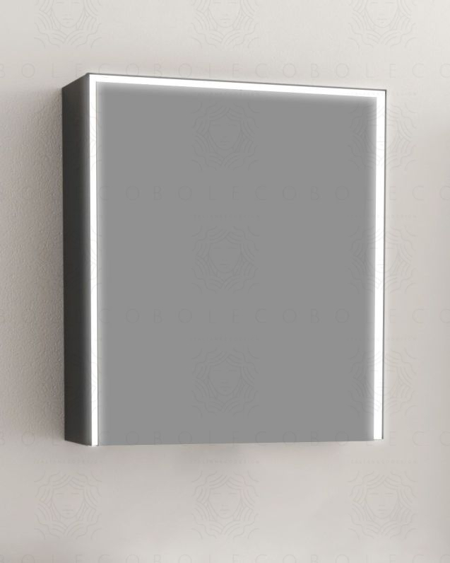 Specchio bagno contenitore led 60x70