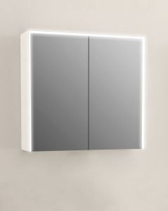 Specchio bagno contenitore led 80x70