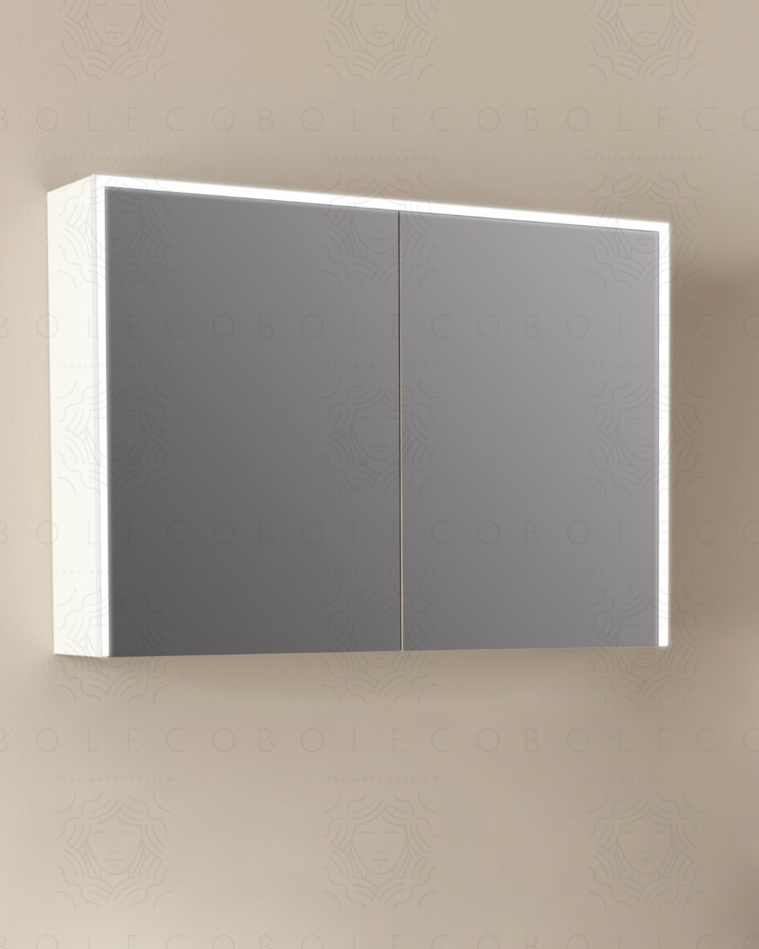 Specchio bagno contenitore led 100x70 Specchio bagno contenitore led 100x70