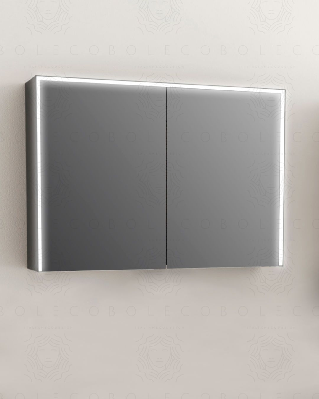 Specchio bagno contenitore led 100x70 Specchio bagno contenitore led 100x70