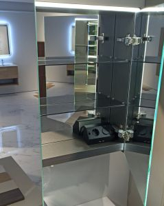 Specchio bagno contenitore led 100x70
