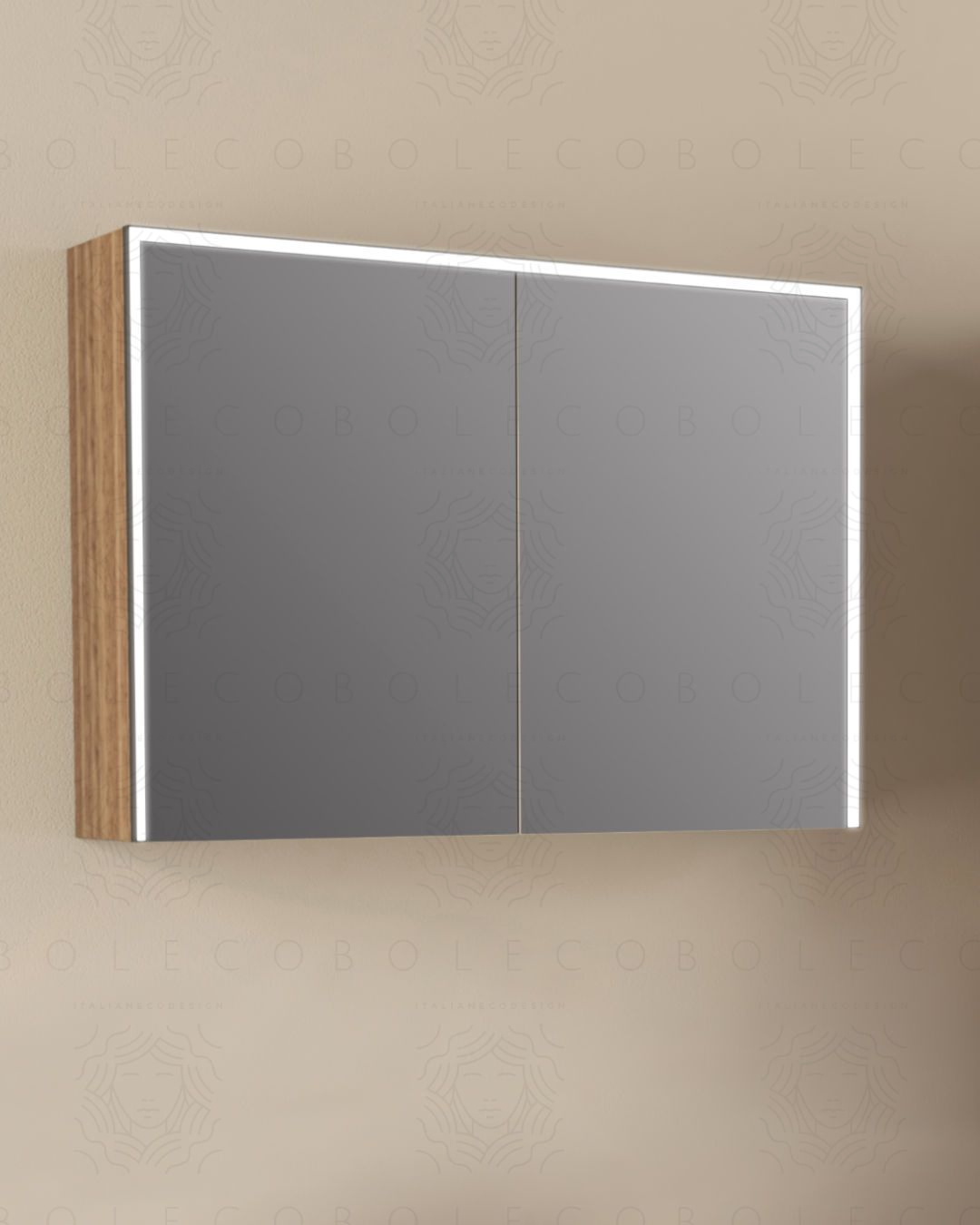 Specchio bagno contenitore led 100x70 Specchio bagno contenitore led 100x70