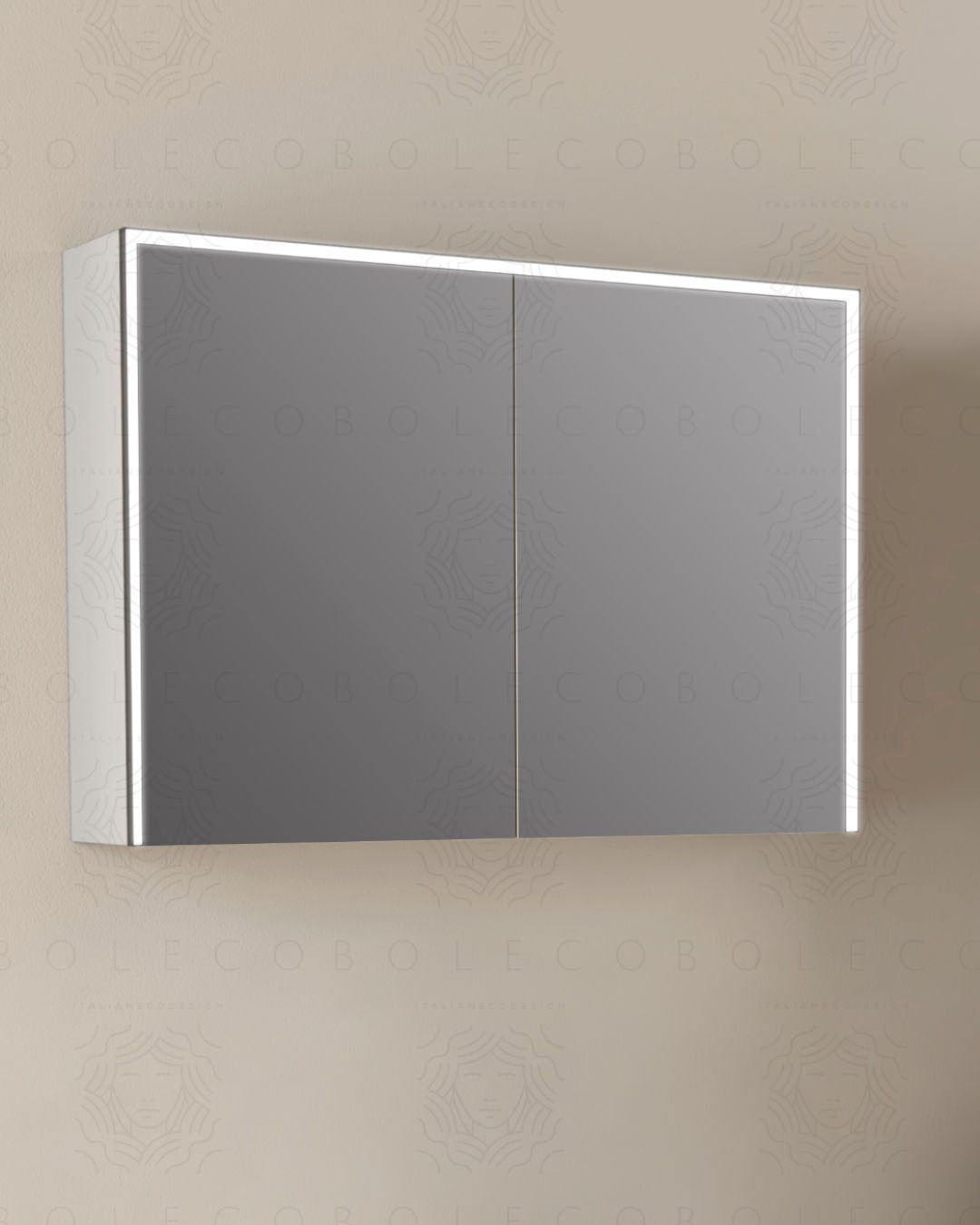 Specchio bagno contenitore led 100x70 Specchio bagno contenitore led 100x70