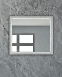 Specchio bagno led cm 90x80 con cornice e accensione touch -