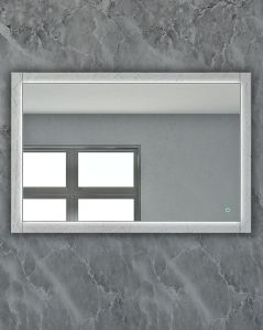 Specchio bagno led cm 120x80 con cornice e accensione touch -