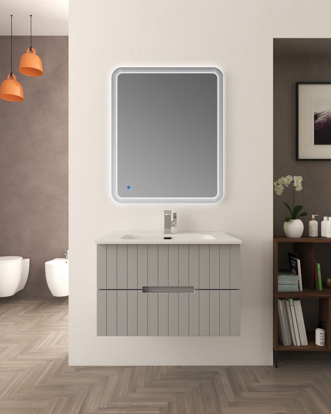 copy of Mobile bagno sospeso River 74 cm bianco opaco e lavabo copy of Mobile bagno sospeso River 74 cm bianco opaco e lavabo