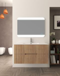 copy of Mobile bagno sospeso River 100 cm grigio medio e lavabo
