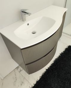 Mobile bagno sospeso 105 cm Greta grigio vulcano con lavabo in