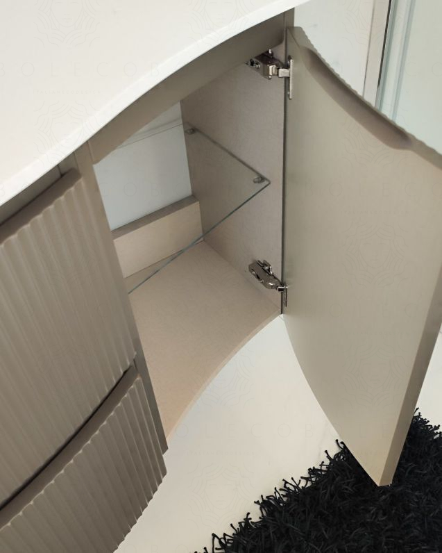 Mobile bagno sospeso 105 cm Greta grigio vulcano con lavabo in Mobile bagno sospeso 105 cm Greta grigio vulcano con lavabo in