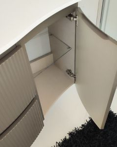 Mobile bagno sospeso 105 cm Greta grigio vulcano con lavabo in