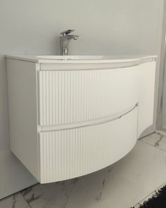 Mobile bagno sospeso 105 cm Greta bianco opaco con lavabo in