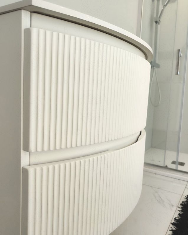 Mobile bagno sospeso 105 cm Greta bianco opaco con lavabo in Mobile bagno sospeso 105 cm Greta bianco opaco con lavabo in
