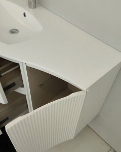 Mobile bagno sospeso 105 cm Greta bianco opaco con lavabo in