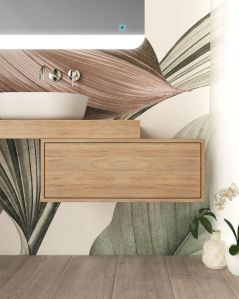 Cassettiera 70 cm rovere naturale con 1 cassetto per Mensolone